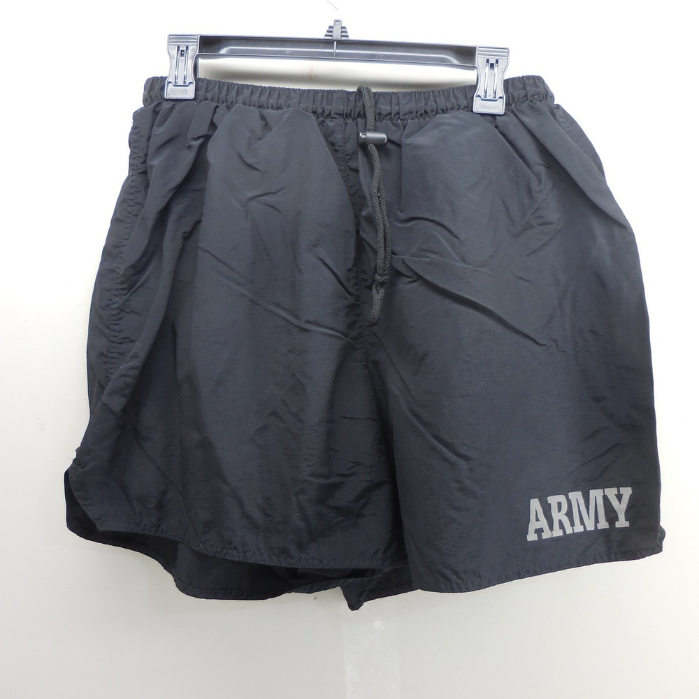 Soffe US Army Physical Fitness Trunks Men XL Black Nylon Running Training Shorts